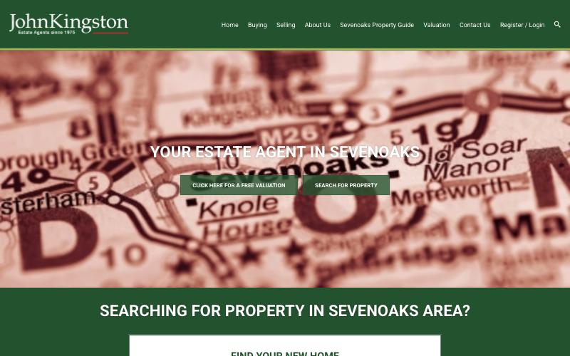 The John Kingston website homepage