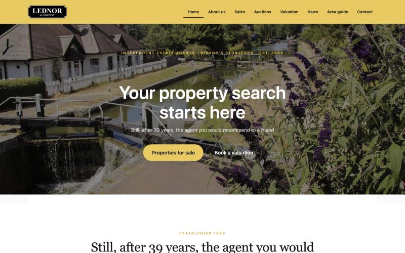 The Lednor & Company website homepage